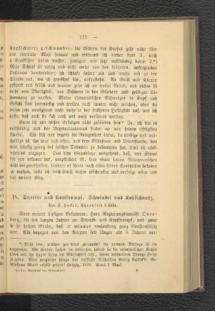 18. Schreib- und Kopfkrampf, Schwindel und Kopfschmerz.
