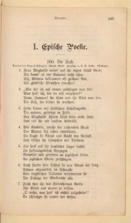I. Epische Poesie