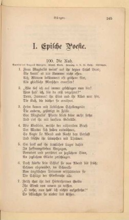 I. Epische Poesie