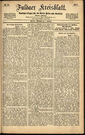 Ausgabe vom Mittwoch, den 07. Februar 1877.
