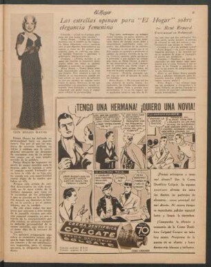 Las estrellas opinan para "El Hogar" sobre elegancia femenina