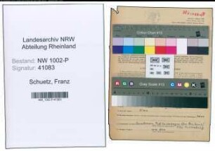 Entnazifizierung Franz Schuetz , geb. 01.09.1910 (Polizeibeamter)
