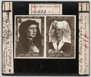 Meister von Flémalle (Robert Campin): Porträts des Barthélemy Alatruye und der Marie Pacy. Brüssel