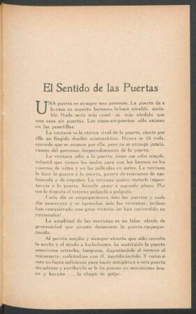 El Sentido de las Puertas