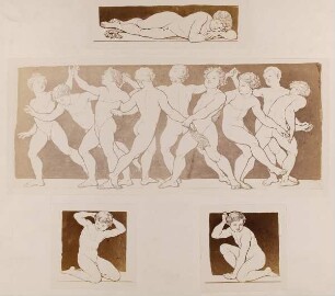 Entwurf für ein Relief mit tanzenden Knaben
