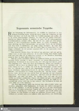 Sogenannte armenische Teppiche