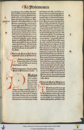 Argumentum in epistolam ad Philemonem