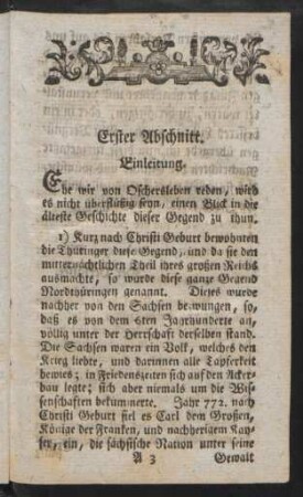 Erster Abschnitt. Einleitung.