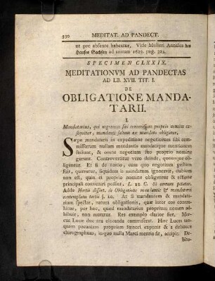 330-335, Sp. 179. De Obligatione mandatarii