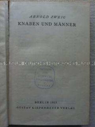 Roman von Arnold Zweig