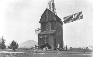 Görlitz-Rauschwalde. Windmühle, um 1900, Repro