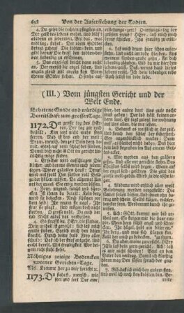 (III.) Vom jüngsten Gericht und der Welt Ende.