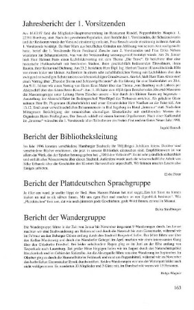 Bericht der Wandergruppe
