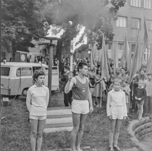 Sportabzeichen : Fackelträger des olympischen Feuers