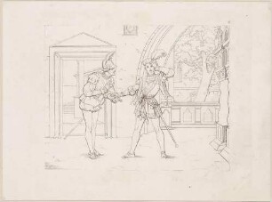 Zu Shakespeares "Othello", Blatt 7, 3. Akt, 3. Szene: Jago verunsichert Othello