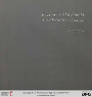Kazimierz Chłędowski o Aleksandrze Fredrze