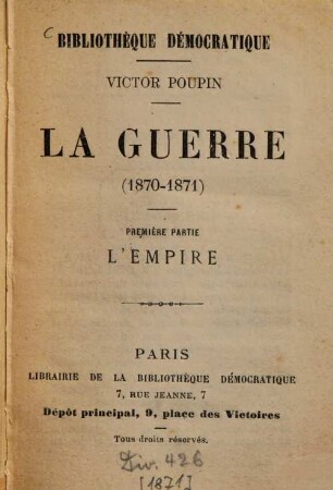 La guerre : , 1