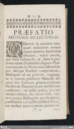 Praefatio Authoris Ad Lectorem