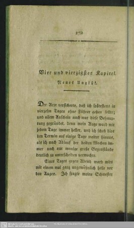Vier und vierzigstes Kapitel. Neues Unglük