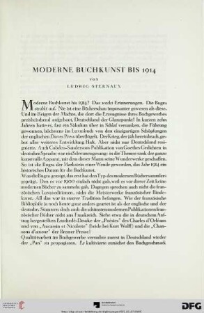 Moderne Buchkunst bis 1914