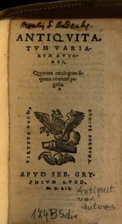 Antiquitatem variarum autores