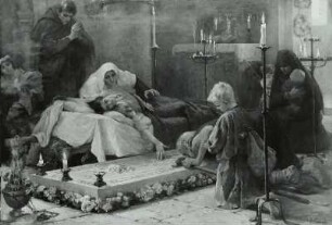 Wallfahrer am Grabe der heiligen Elisabeth