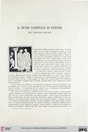 6: Il Museo Nazionale di Firenze nel triennio 1889-1891