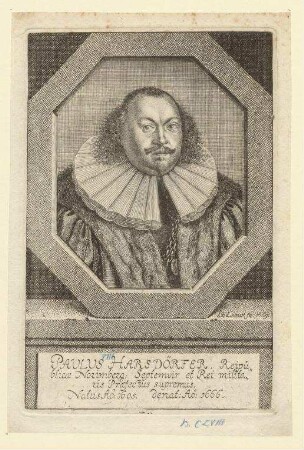Paulus (IV.) Harsdörffer, Septemvir und Oberster Kriegshauptmann; geb. 1605; gest. 1666