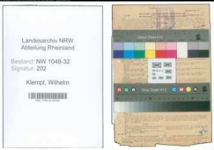 Entnazifizierung Wilhelm Klempt , geb. 05.09.1895 (Beamter)