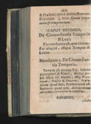 Caput Decimum. De Circumstantia Temporis & Loci.
