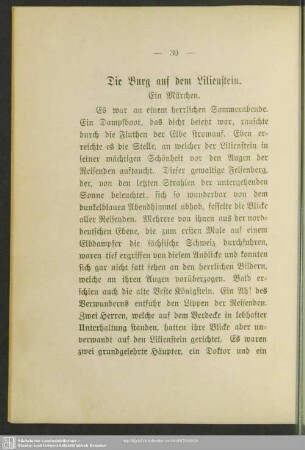 Die Burg auf dem Lilienstein