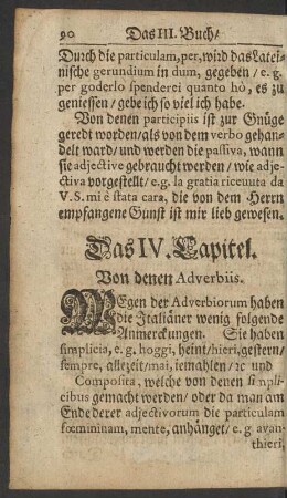 Das IV. Capitel. Von denen Adverbiis.