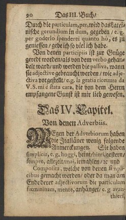 Das IV. Capitel. Von denen Adverbiis.