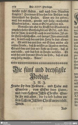 Die fünf und dreysigste Predigt