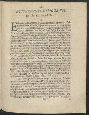Discursus Politicus VII. - VIII.