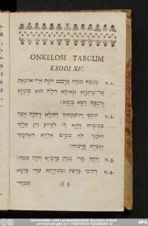 Onkelosi Targum Exodi XV.