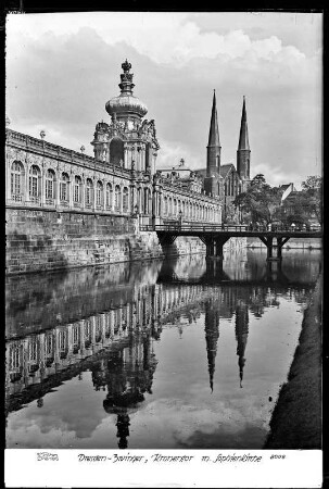 Dresden, Zwinger, Kronentor mit Sophienkirche