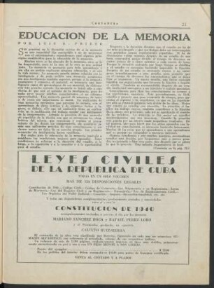 Educación de la memoria