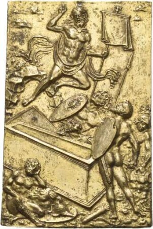 Plakette mit Darstellung der Auferstehung Christi