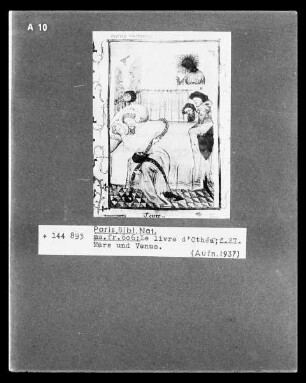 Le livre d'Othéa, Folio 27, Mars und Venus