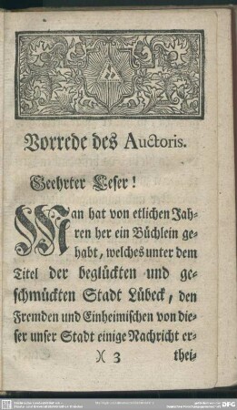 Vorrede des Auctoris