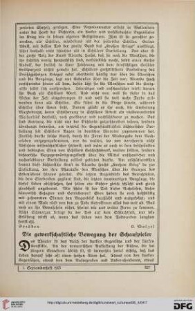 26: Die gewerkschaftliche Bewegung der Schauspieler
