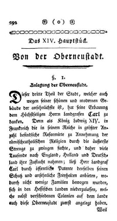 Das XIV. Hauptstück. Von der Oberneustadt