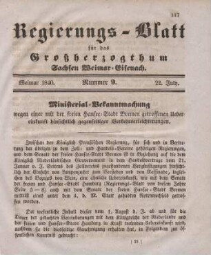 Nr. 9 : 22. July 1840