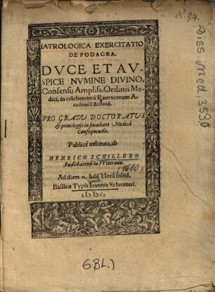 Iatrologica Exercitatio De Podagra