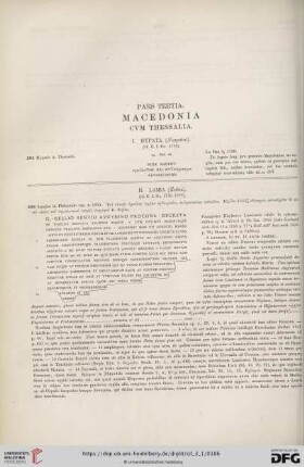 Pars tertia: Macedonia
