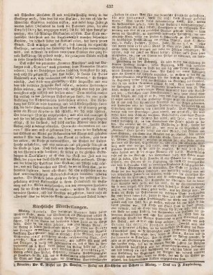 432 Kirchliche Mittheilungen