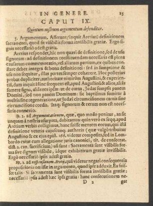 Caput IX. Quintum nostrum argumentum defenditur.