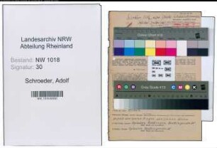 Entnazifizierung Adolf Schroeder , geb. 09.01.1905 (Schornsteinfeger)