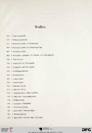 Waffen (Nr. 797-828)